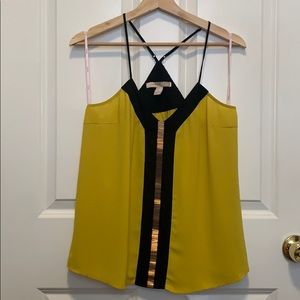 Yellow beaded tank top